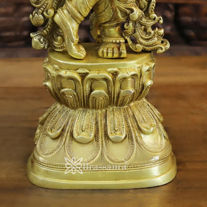 Brass Royal Gold Krishna Murti Weight 15.5 Kg And Height 30 Inch