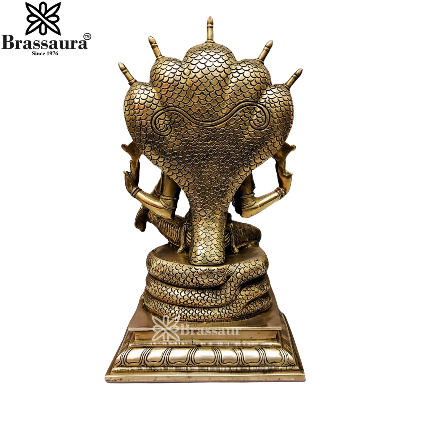 Brass Vishnu On Sheshnaag Statue Weight 11 Kg And Height 16 Inch