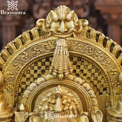 Brass Ring Ganesha Weight 19.32 Kg & Height 18.5 Inch