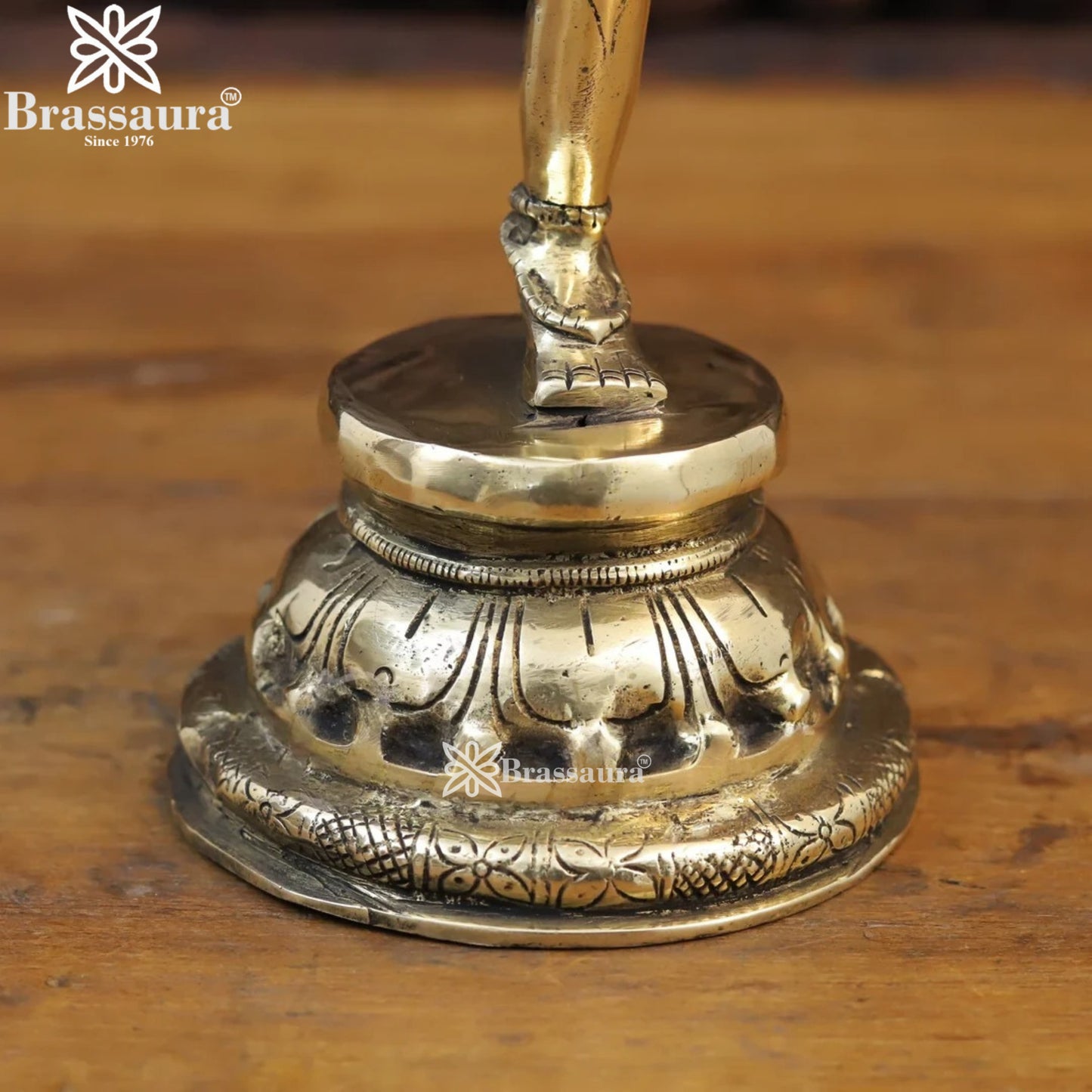 Brass Dancing Natraj Statue Weight 4.28 Kg And Height 13.5 Inch