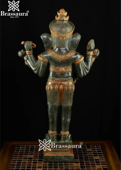 Bronze Ganesha Statue Weight 9.6 Kg And Height 24 Inch