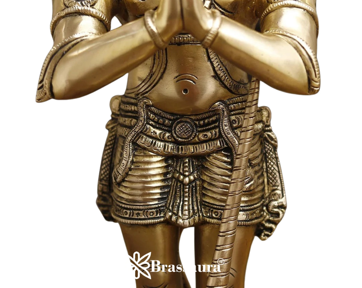 Brassaura™ Brass Sankat Mochan Hanuman Murti – Height 21.5 Inches & Weight 8.92 Kgs| Spiritual Gifting