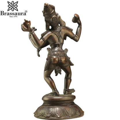 Brass Lord Shiva Tandav Statue Weight 3 Kg And Height 11 Inch