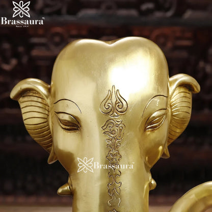 Brass Modern Ganesha Weight 12 Kg & Height 17 Inch