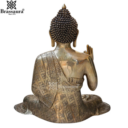 Brass Blessing Buddha Weight 36 kg & Height 30 Inch