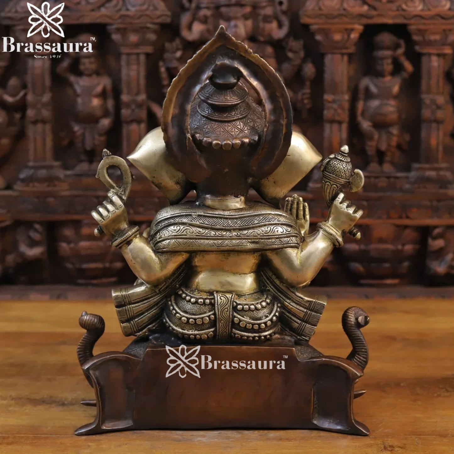 Brass Elephant Ganesha Weight 17 Kg & Height 16.5 Inch