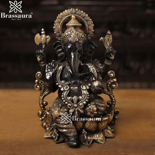 Brass Jewellery Ganesha Weight 7.5 Kg & Height 12 Inch