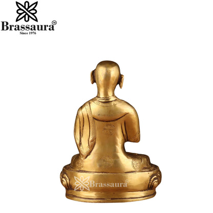 Brass Blessing Buddha Weight 1.6 kg & Height 8 Inch