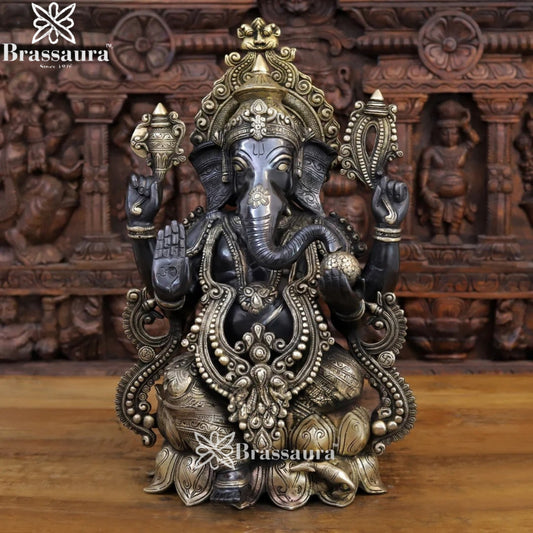 Brass Jewellery Ganesha Weight 20 Kg & Height 21 Inch