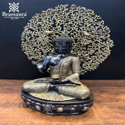 Brass Tree Buddha Weight 32 Kg & Height 29 Inch