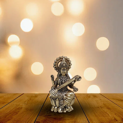 Brass Superfine Saraswati Statue Weight .044 Kg And Height 2.5 Inch