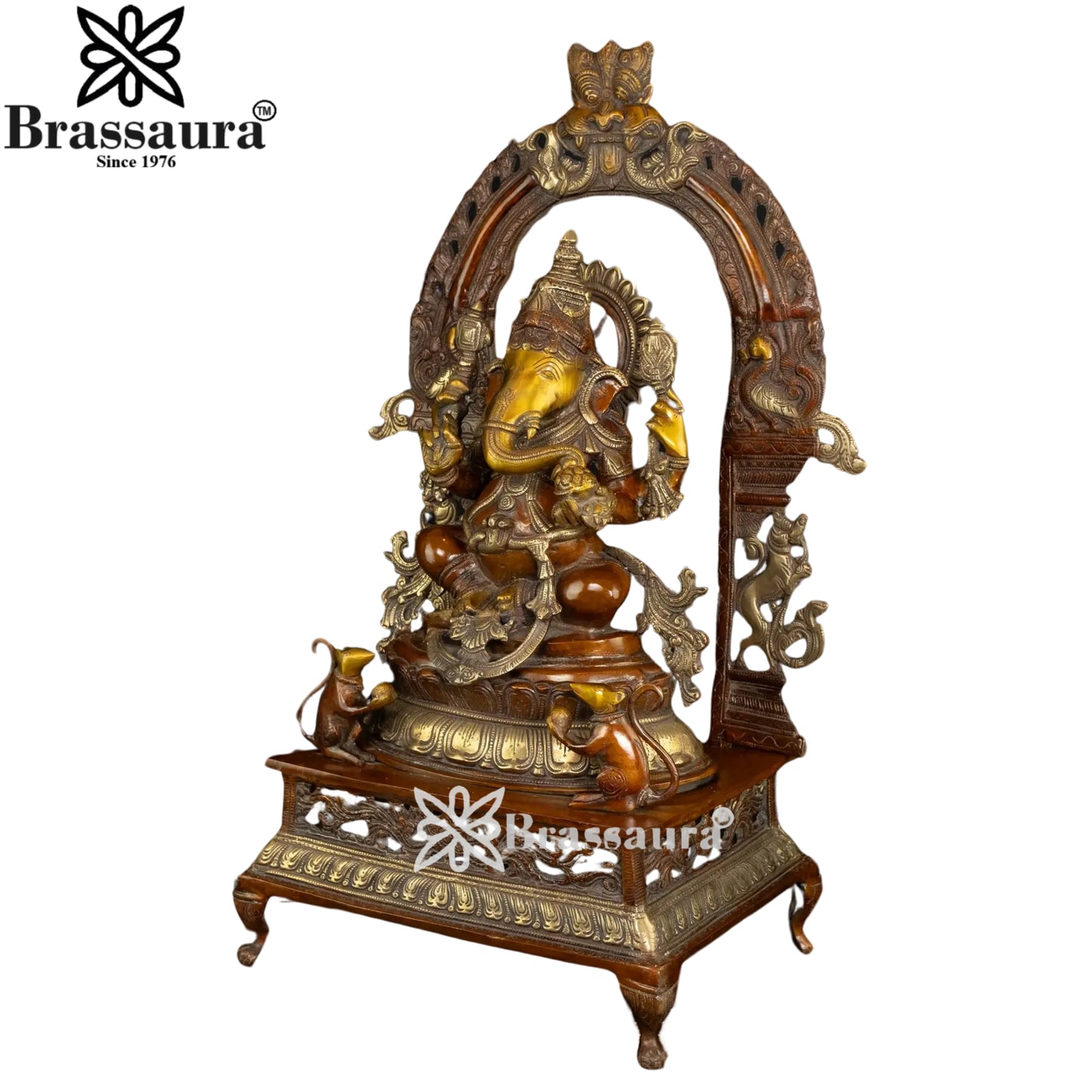 Brass Ganesha Statue Weight 25 Kg And Height 27.5 Inch