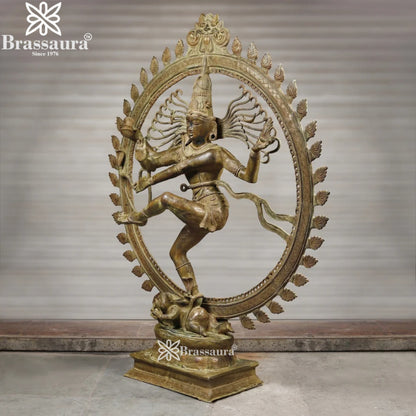 Brass Classic Dancing Natraj Statue Weight 156 Kg And Height 77 Inch