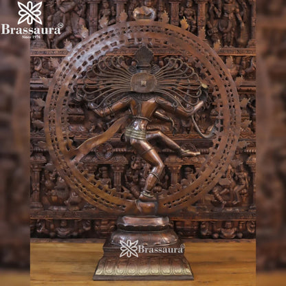 Brass Dancing Natraj Statue Weight 58 Kg And Height 47.5 Inch