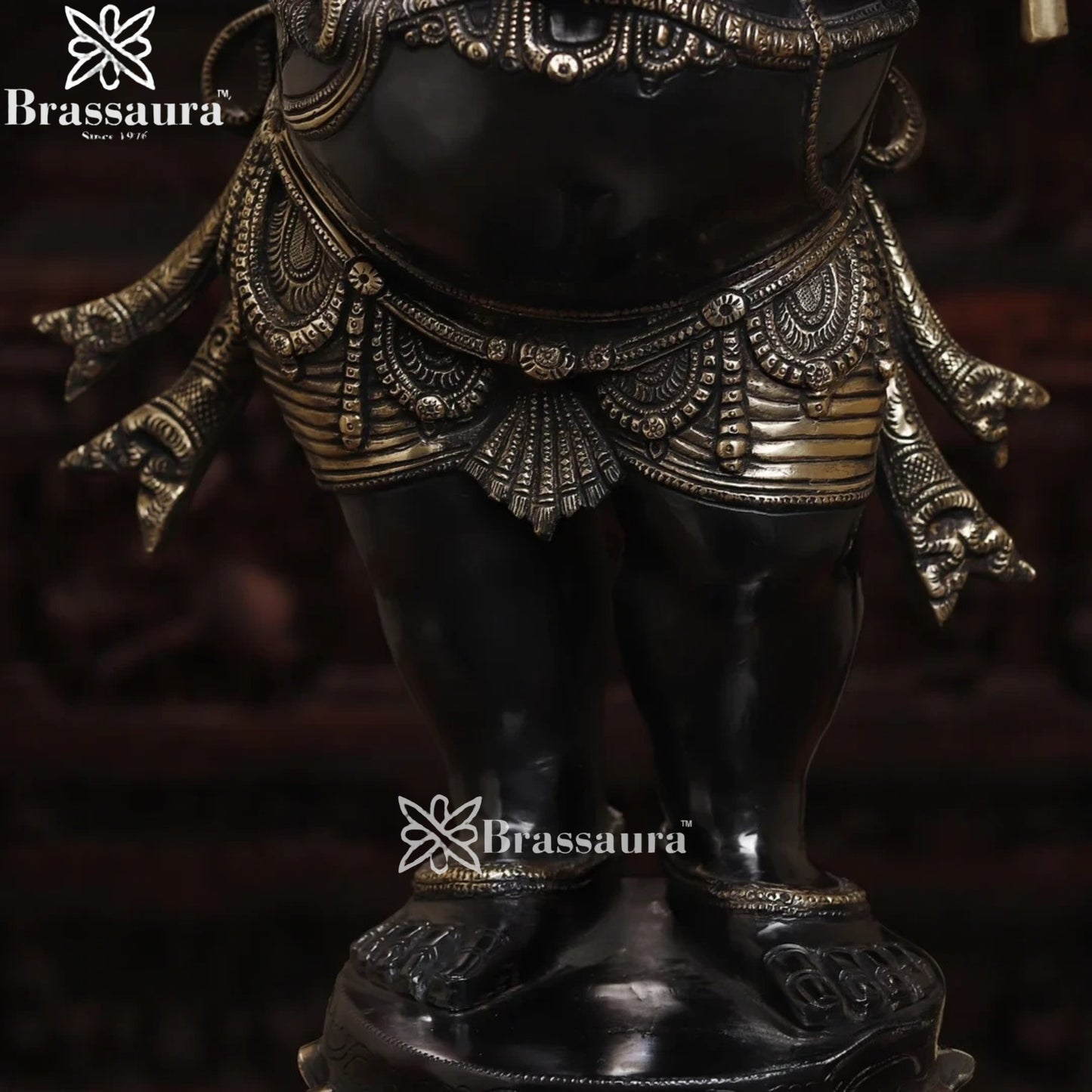 Brass Standing Ganesha Weight 49 Kg & Height 36 Inch