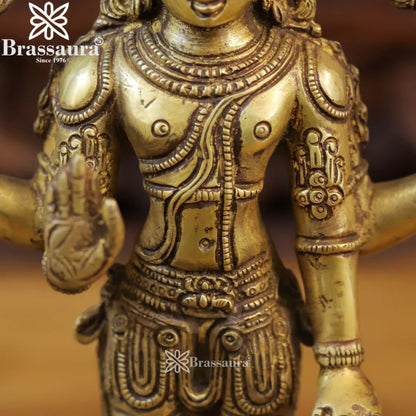 Brass Vishnu Statue Weight 2.48 Kg And Height 12 Inch