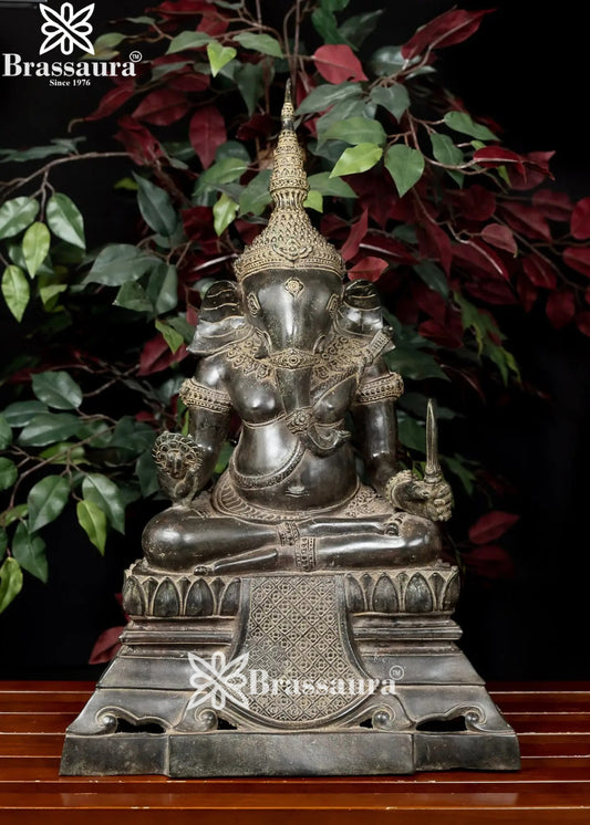 Bronze Ganesha Statue Weight 8.7 Kg And Height 23.5 Inch