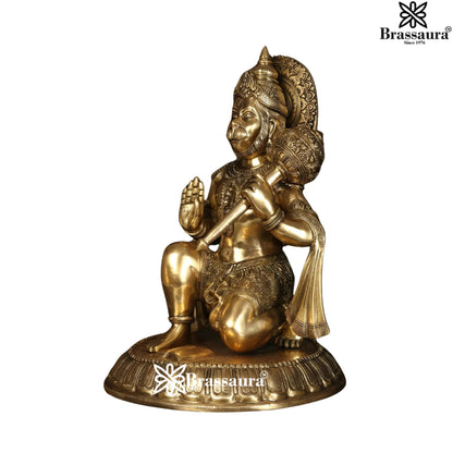 Brass Hanuman Statue Weight 28 Kg And Height 21 Inch