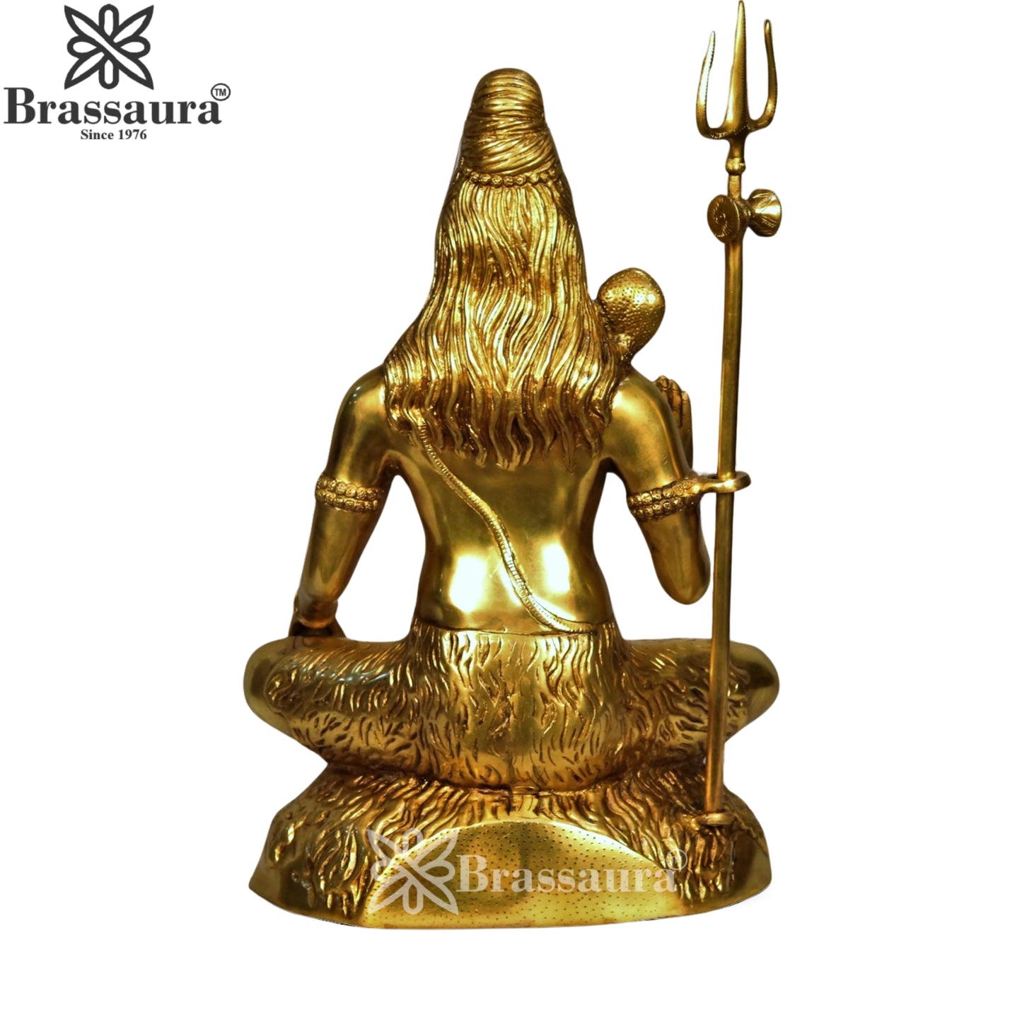 Brassaura™ Brass Lord Shiva Idol – Height 22 Inches & Weight 17 Kgs | Hindu Devotional Décor