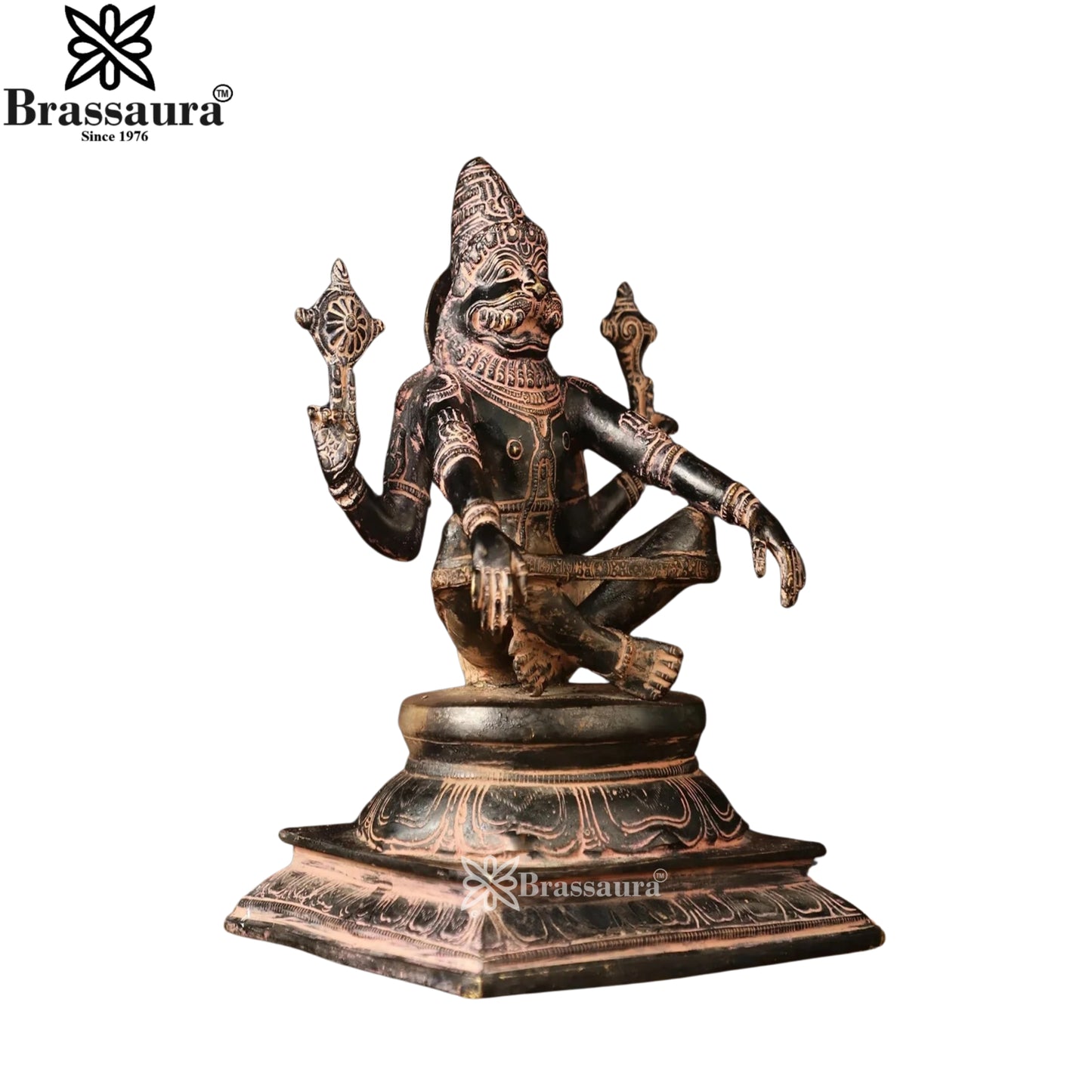 Brass Narshimha Statue For Home Decor And Gift Items Weight 6 Kg And Height 11 Inches