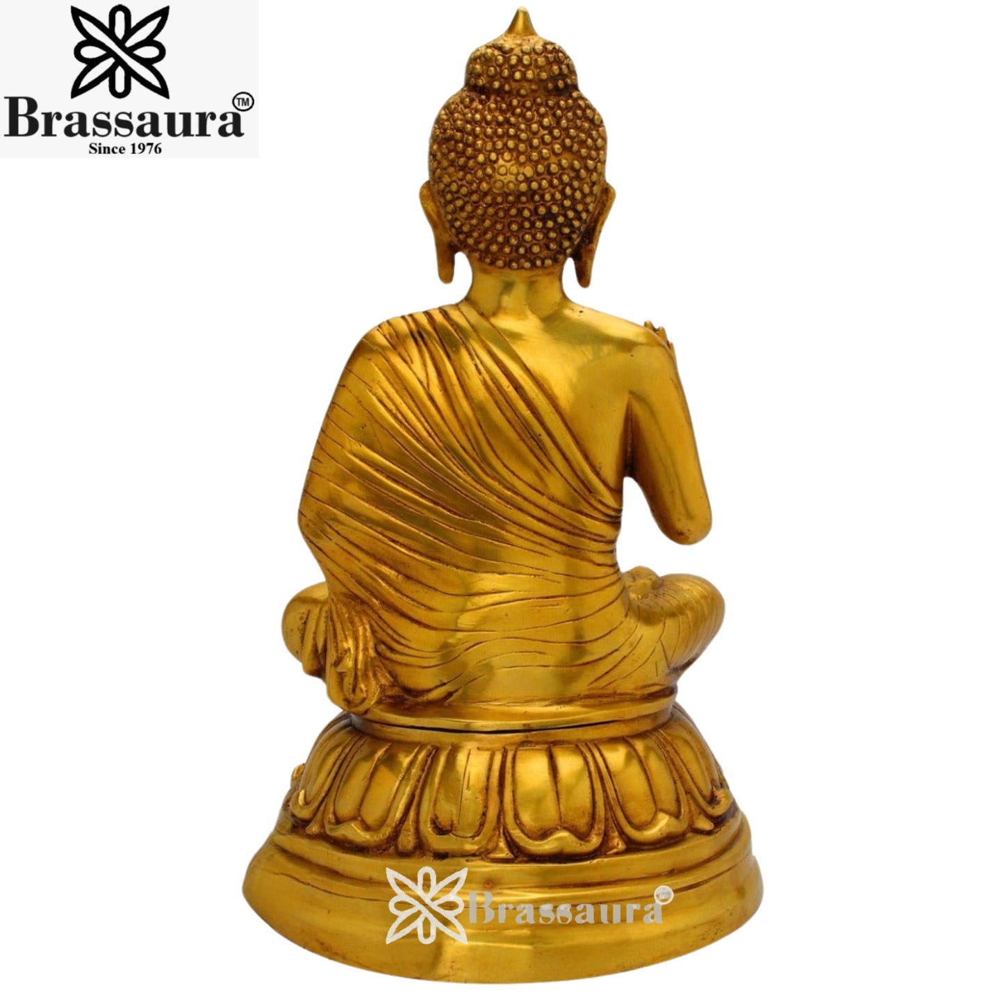 Brass Classic Royal Golden Buddha Weight 7 Kg & Height 15 Inch