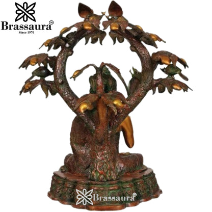 Brass Blessing Tree Buddha Weight 37 kg & Height 28.5 Inch