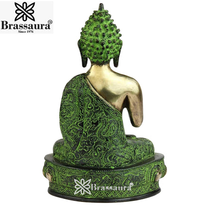 Brass Blessing Classic Buddha Weight 4.5 kg & Height 11 Inch