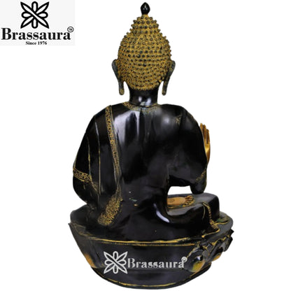 Brass Blessing Black Buddha  Weight 42 Kg & Height 36 Inch