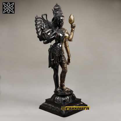 Brass Aardhnareshwar Statue Weight 29.63 kg & Height 40 Inch