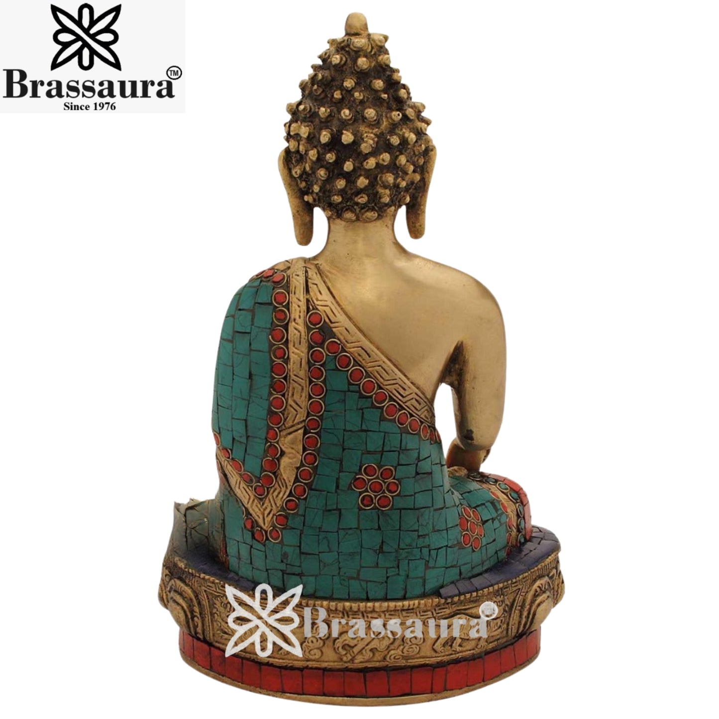 Brass Vintage Buddha Weight 4.1 Kg & Height 12 Inch