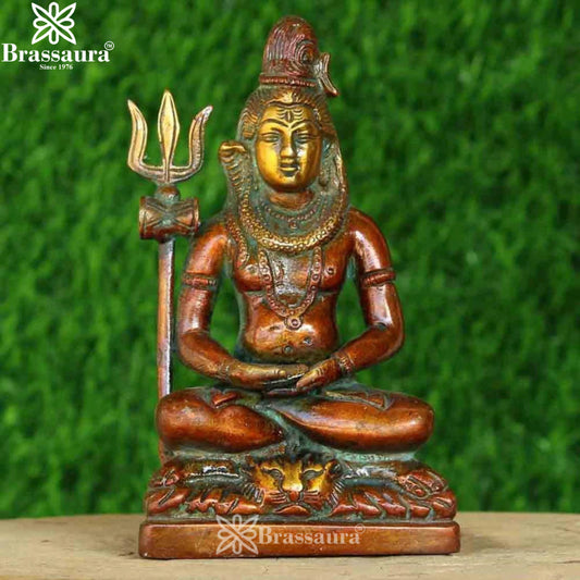 Brass Lord Shiva Statue Weight .93 Kg And Height 5 Inch