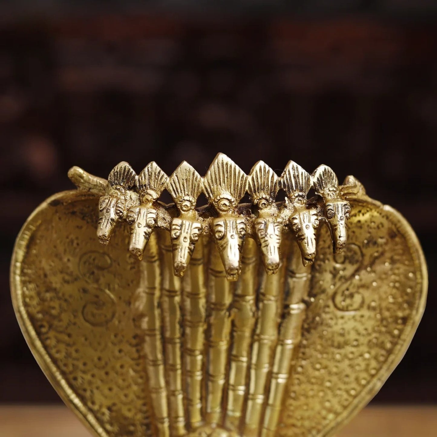 Brass Shivling With Naagraaj Statue Weight 4.41 Kg And Height 13 Inch