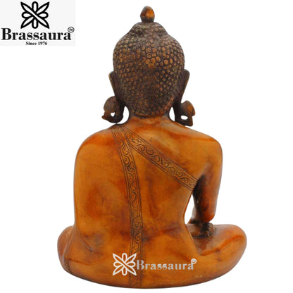 Brass Antique Buddha Weight 6 Kg & Height 12 Inch
