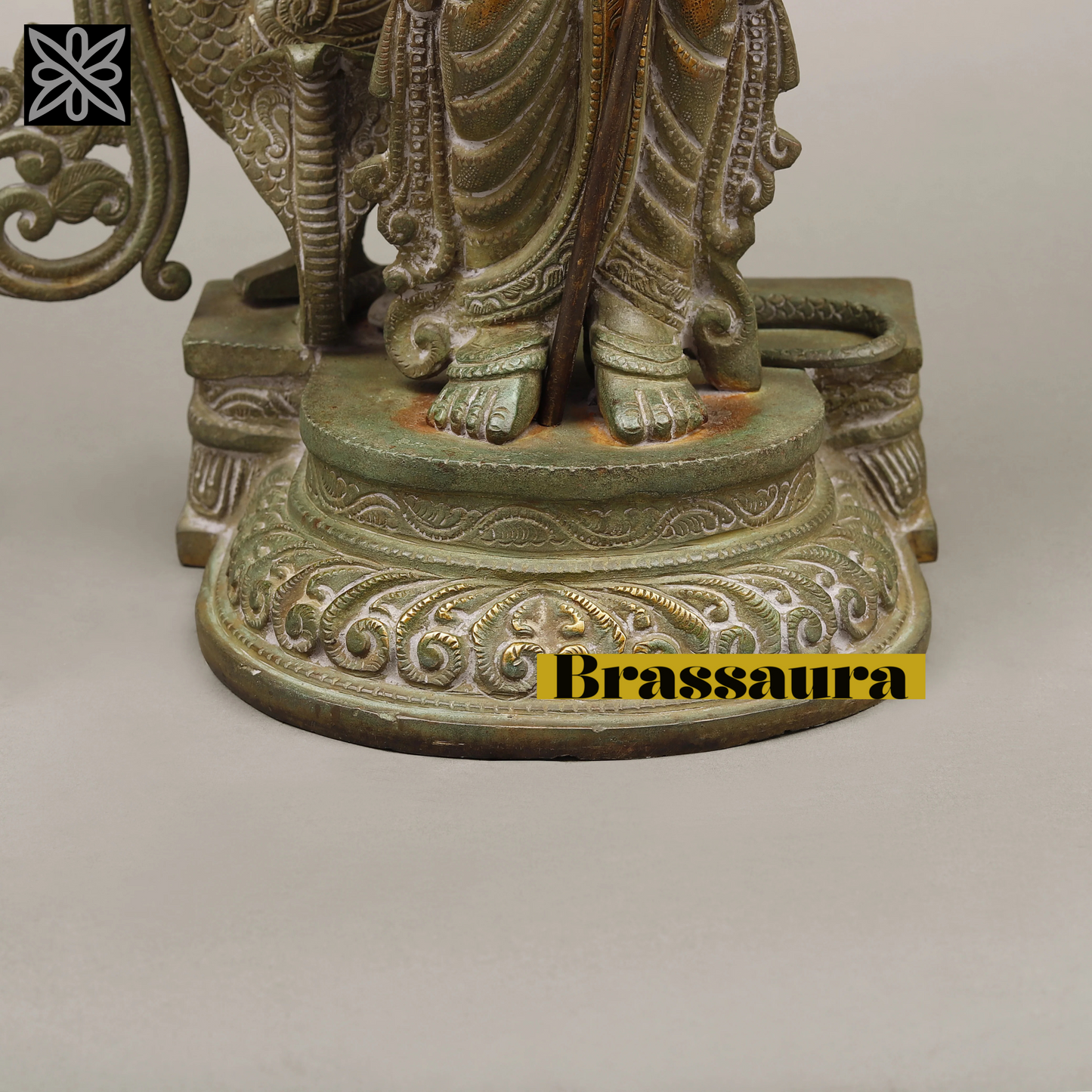 Brassaura™ Kartikeya Murugan Statue – 20 Inches Height, 13.39 Kgs – Exquisite Brass Idol