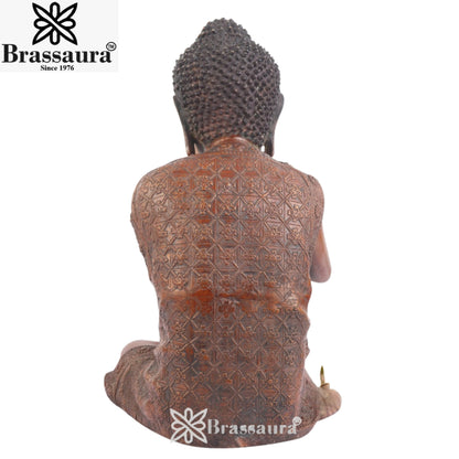 Brass Buddha Weight 14 Kg & Height 18 Inch