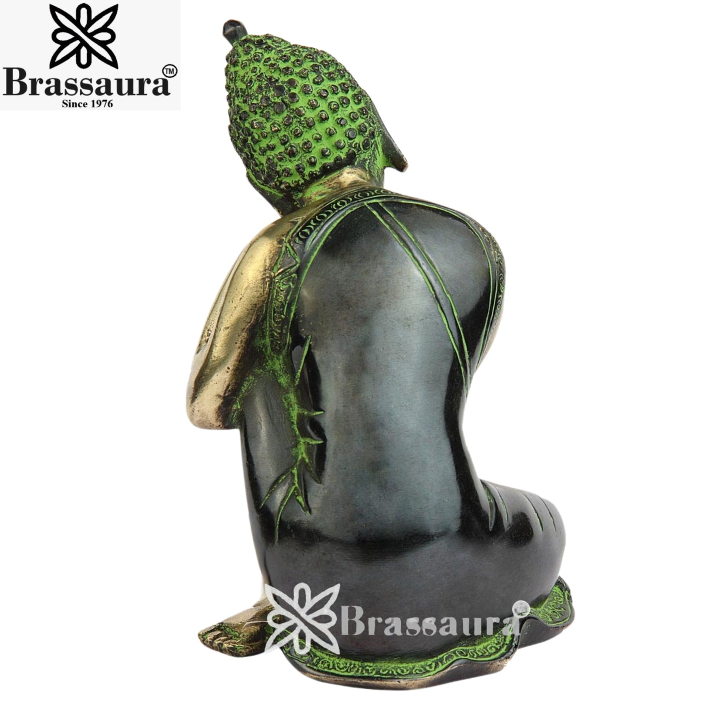 Brass Antique Buddha Weight 1.5 Kg & Height 7 Inch
