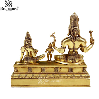 Brass Shiva With Parvati Statue Weight 10 Kg And Height 13 Inch