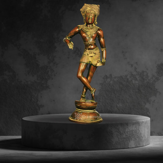 Brass Lord Katyavalambita Shiva Statue Weight 2.46 Kg And Height 11 Inch