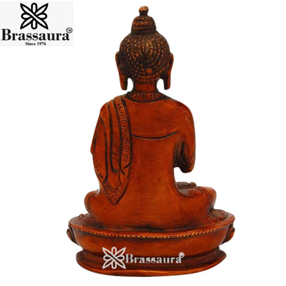 Brass Blessing Buddha Weight 0.8 kg & Height 5 Inch