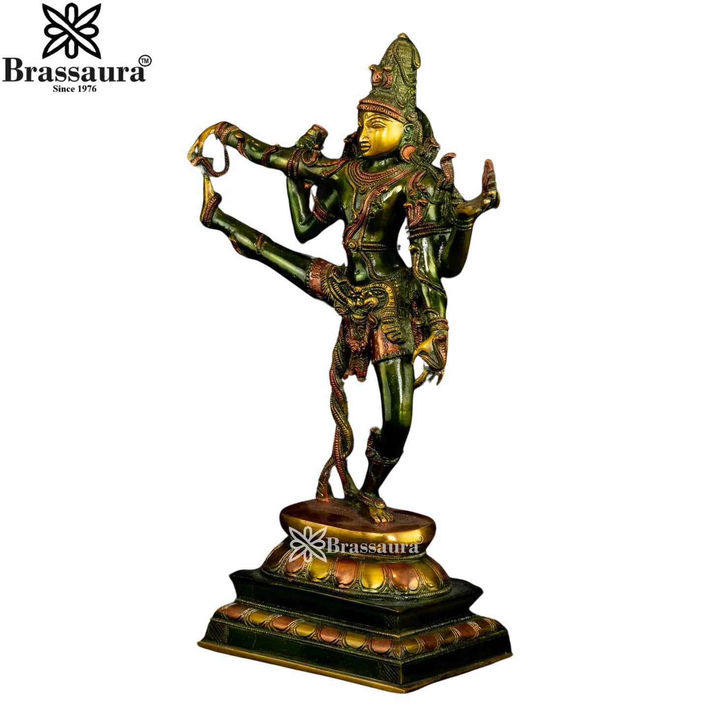Brass Dancing Natraj Statue Weight 8 Kg And Height 17.5 Inch