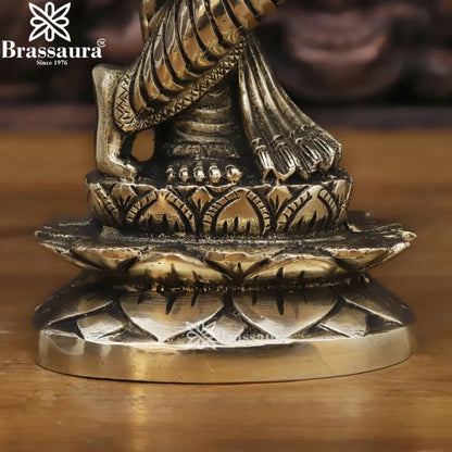 Brass Krishna Murti Weight 2.92 Kg And Height 11.5 Inch