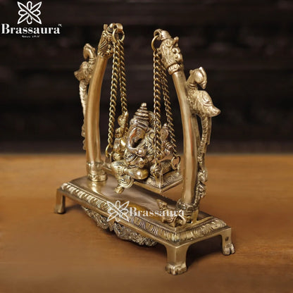 Brass Ganesha Jhula Weight 3.2 Kg & Height 10 Inch