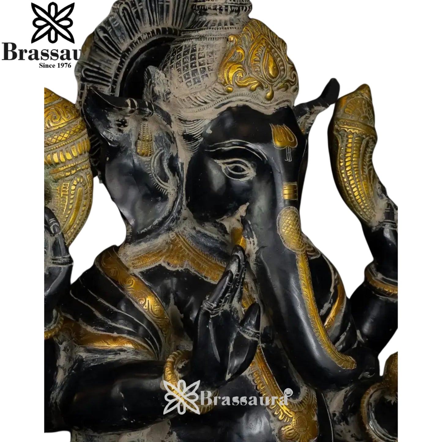 Brass Ganesha Statue Weight 24 Kg And Height 20.5 Inch