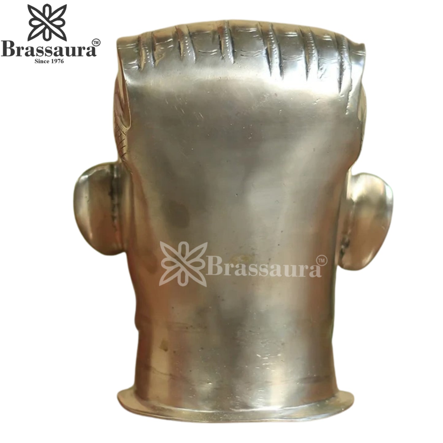 Brass Silver Shiva Mukhlingam Statue Weight 4.6 Kg And Height 8.5 Inch