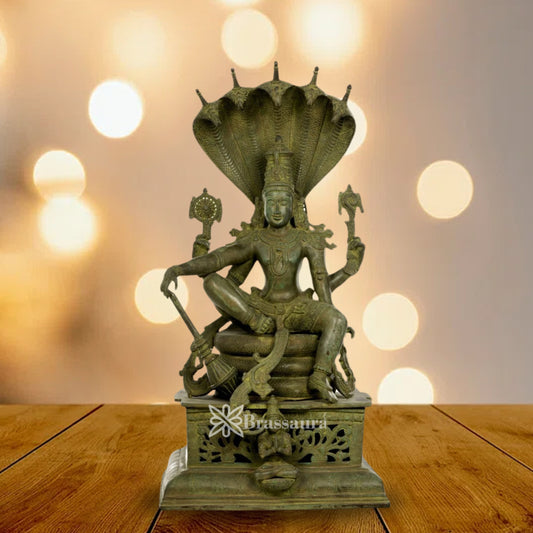 Brass Vishnu Statue Weight 37 Kg And Height 28 Inch