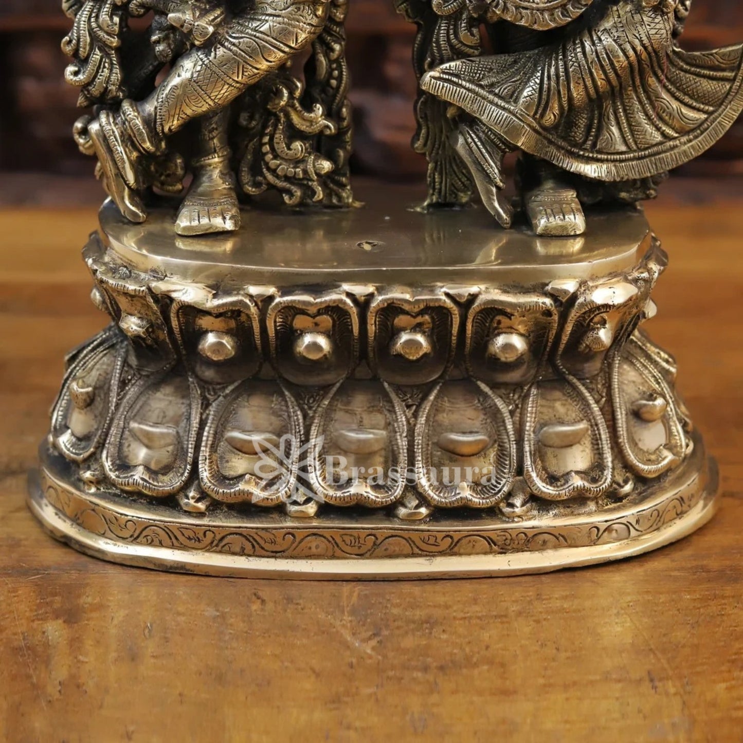 Brass Radha Krishna Murti Weight 18.4 Kg And Height 21 Inch