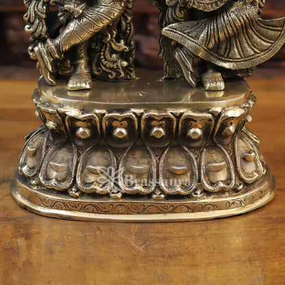 Brass Radha Krishna Murti Weight 18.4 Kg And Height 21 Inch