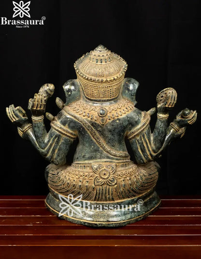 Bronze Ganesha Statue Weight 7.9 Kg And Height 15 Inch