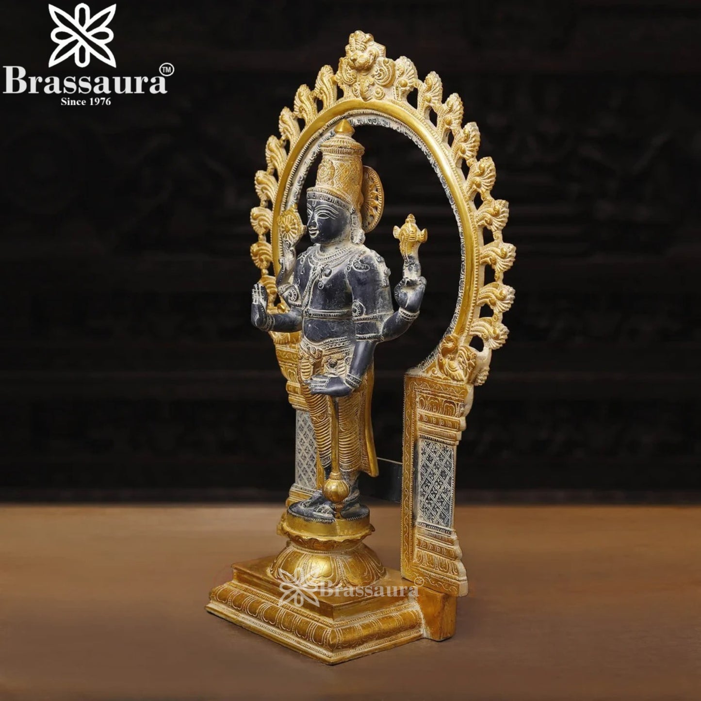 Brass Vishnu Statue Weight 12.42 Kg And Height 22 Inch