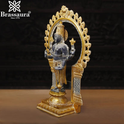 Brass Vishnu Statue Weight 12.42 Kg And Height 22 Inch